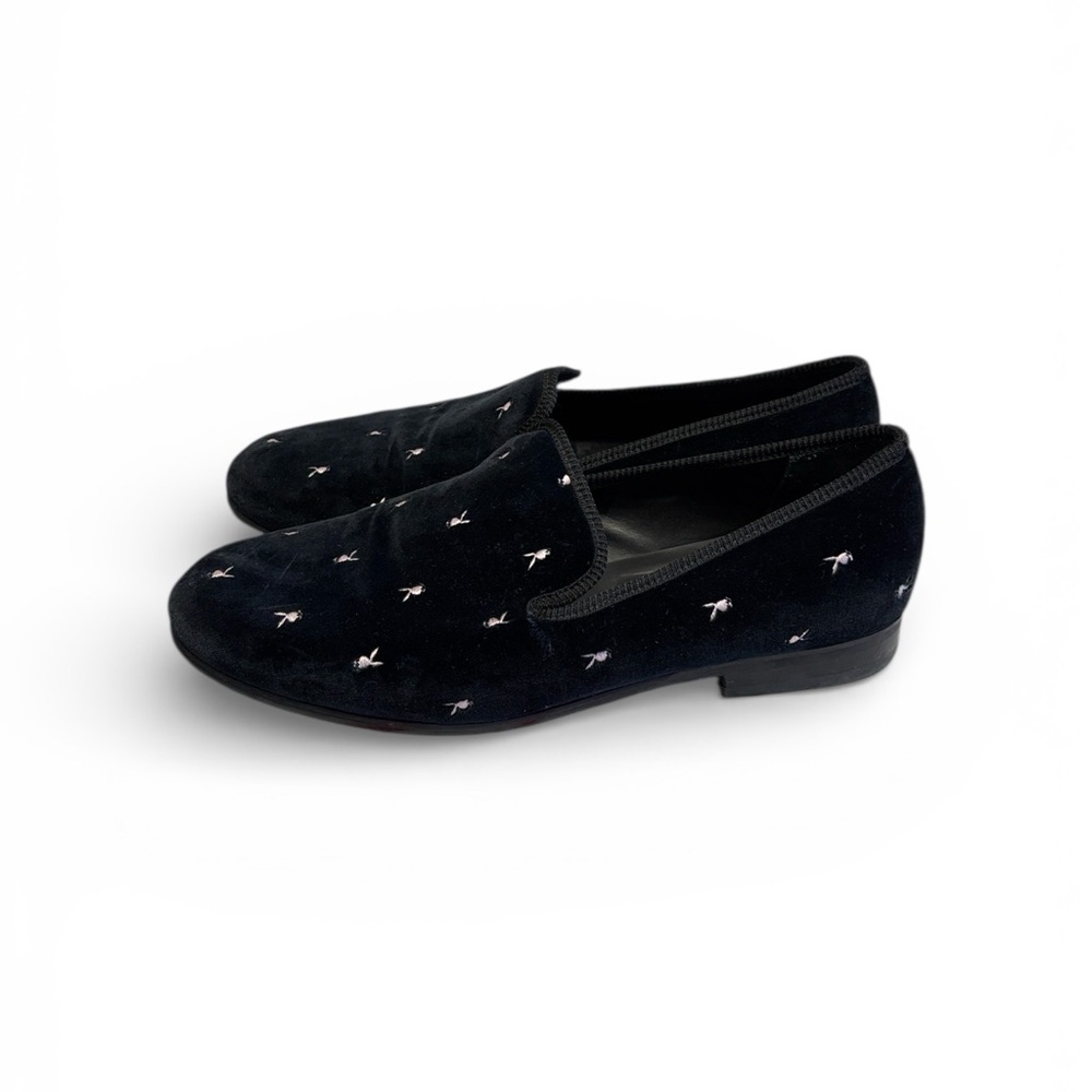 PLAYBOY Duke + Dexter Velvet Mini Rabbit Head Loafers Size 11 Black - Picture 3 of 12